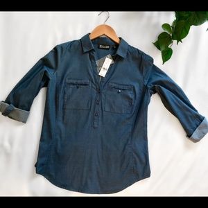 NWT NY&C-Denim Colored Button down